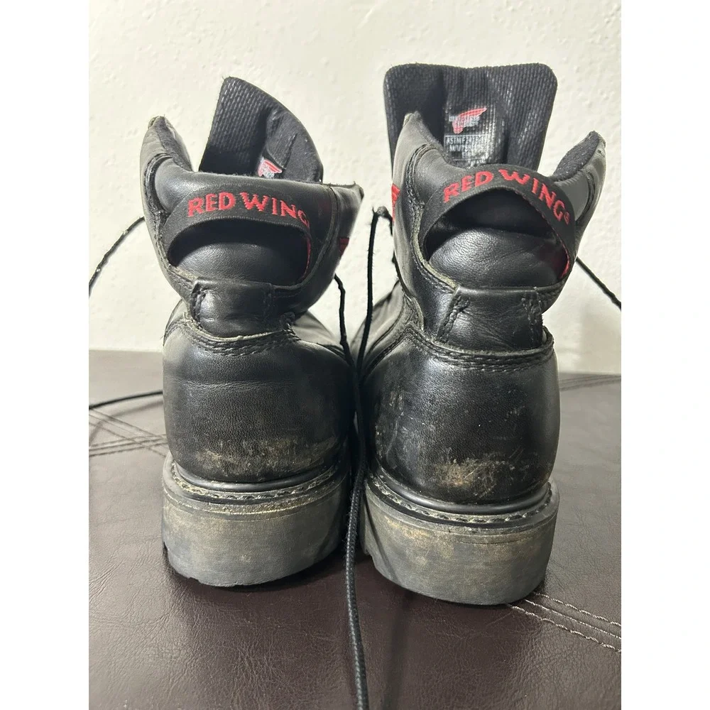 REDWING‎ 971 black leather SIZE 10 1/2 BIKER boots